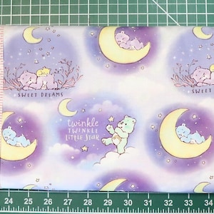 Troetelbeertjes Baby ~ Make A Wish # 44011102-01 Lichtpaars - Sleepy Baby Bear - by Camelot - 100% geweven katoenkatoen