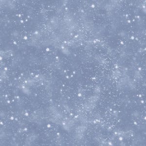 May include: A seamless, light blue background with a subtle texture, speckled with numerous white, glowing particles. The design evokes a sense of a starry night or falling snow, creating a soft, ethereal aesthetic.