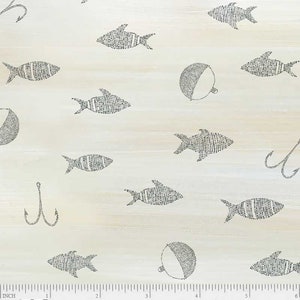 REMNANT 23.5 Inches - Lake Escape - Pattern # LESC 4519 MU - Modern Lake Design - by P & B Textiles - 100% Woven Fabric