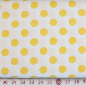 Large Yellow Dots on White - Pattern #1649-28894-ZS - by Quilting Treasures - 100% Cotton Woven Fabric - Choose Your Cut
