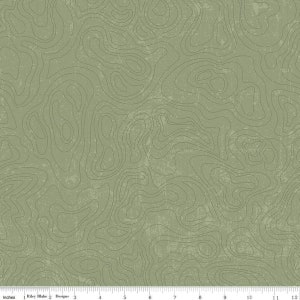Topografische kaart nationale parken - groen - #C13293-GROEN - door Riley Blake - geweven stof van 100% katoen - kies je snit