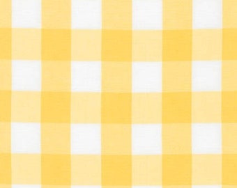 Carolina Gingham - 1 Inch Squares - #P-9811-125 SUNFLOWER - by Robert Kaufman - 100% Cotton Woven Fabric, Choose Your Cut