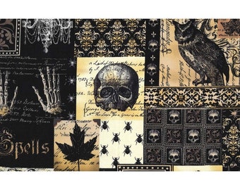 Nevermore - Collage - Pattern #DC5522-BLAC-D - by Michael Miller - 100% Cotton Woven Fabric - Choose Your Cut