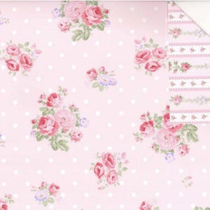 Double Face Quilted Prints - # 12142-AAQ Pink - Feminine Floral DFQ - Savannah Bed and Breakfast - by Fabric Traditions - Choose Cut