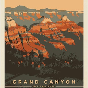 National Parks Grand Canyon Poster Panel by Riley Blake, #PD15093-PANEL - Measures 36 x 43 Inches - 100% Cotton Woven National Park Fabric