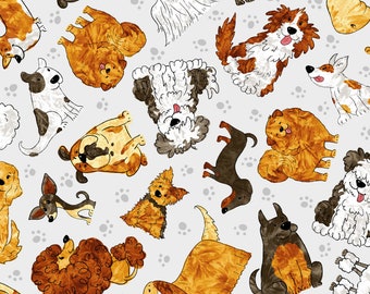 Packed Dog & Cat Fabric Multi - Etsy