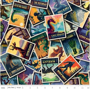 Legends of the National Parks Postkarte Toss Multi - #CD13280-MULTI - von Riley Blake, 100% Baumwolle Webstoff, Wähle Deinen Schnitt