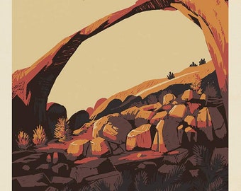 National Parks Poster Panel Arches by Riley Blake - #PD13295 - Measures 36 x 43.5 Inches - 100% Cotton Woven National Park Fabric