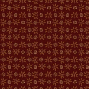 Oak and Maple - Sunflower Toss - #3286-88 Red - Designed by Janet Nesbitt for Henry Glass - 100% Cotton Woven Fabric - Choose Your Cut