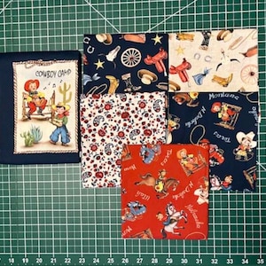 Happy Trails - 5 Fat Quarters Plus a Matching 2/3 yard Panel - by Michael Miller - 100% Cotton Woven Fabric
