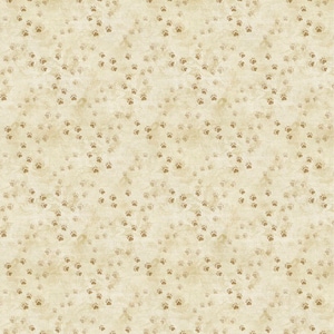 Nature's Nursery - Pattern #12024529 - Pawprints Cream - by Paintbrush Studio - 100% Cotton Woven Fabric - Choose Your Cut