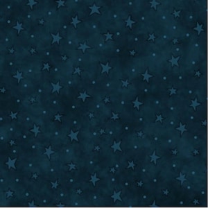 Starry Basics - Indigo - # STARRY-Q-8294-77 - by Henry Glass, 100% Cotton Woven Fabric