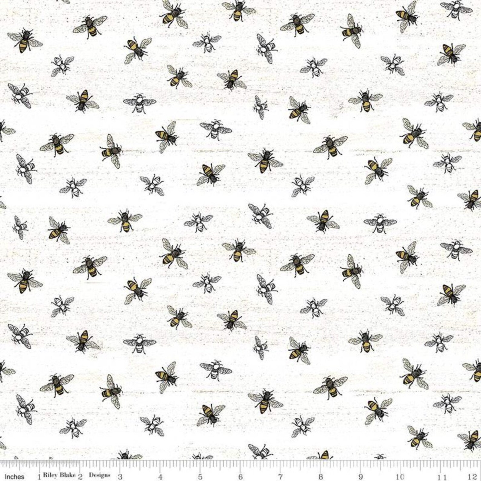 Remnant 1/2 Yard - Bee's Life Bees Parchment, Pattern # C10103 ...