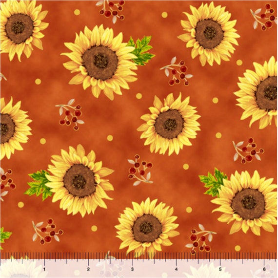 いつも感謝を - ひまわり - # 28970 -O - Quilting Treasures 製 いつも感謝を - ひまわり - # 28970 -O - Quilting Treasures 製