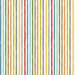 Rayures craie sur crème - motif # TP-2347-Q3 - par Andover Fabrics - rayures ABC du monde entier - tissu 100 % coton, coupe au choix