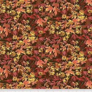 Autumn Retreat Leaves - Pattern #ARET 5580 ZZ - by P & B Textiles - 100% Cotton Woven Fabric