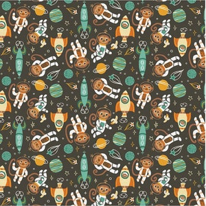 Space Monkey - Pattern # 120-21594 - by Paintbrush Studio - 100% Cotton Woven Fabric - Choose Your Cut