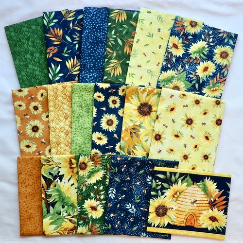 Autumn selling Sun - 17 Piece Fat Quarter Bundle - by Wilmington Prints - Fall Fat Quarters - Complete Collection - 100% Cotton Woven Fabric