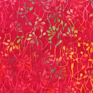 BATIK - Tropic Vibe - Pattern # 9033Q-2 RED - by Anthology - 100% Cotton - Choose Your Cut