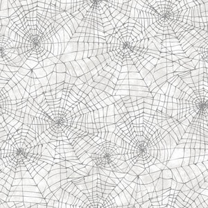 Spellbound - Spider Webs White - Pattern #28144-10 - by Northcott - 100% Cotton Woven Fabric - Choose Your Cut