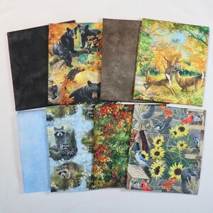 Through the Forest Light - 8 Piece Fat Quarter Set - by 3 Wishes - 100% Cotton Woven Fabric - May Purchase With One or Both Panels