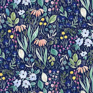BLOOMING LOVELY from the Creative Cats Collection, Pattern # DCJ1691, Dear Stella Fabrics, 100% Cotton Woven Fabric, Choose Your Cut