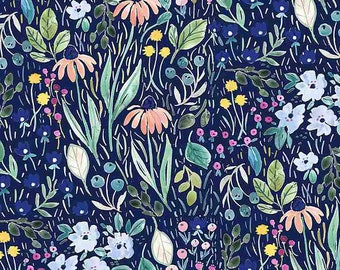 BLOOMING LOVELY from the Creative Cats Collection, Pattern # DCJ1691, Dear Stella Fabrics, 100% Cotton Woven Fabric, Choose Your Cut