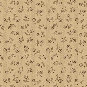 Cheddar and Coal III - #1479D-BEIGE - by Pam Buda - Beige Daisies  - Marcus Fabrics - 100% Cotton Woven Fabric - Choose Your Cut