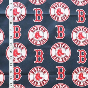 Boston Red Sox, Licensed MLB Team Fabric, 100% Cotton Woven Fabric, Choose Your Cut