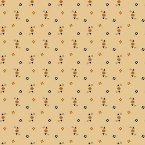 Cheddar and Coal III - #1481D-Cream - by Pam Buda - Cream Triangle Dots  - Marcus Fabrics - 100% Cotton Woven Fabric - Choose Your Cut