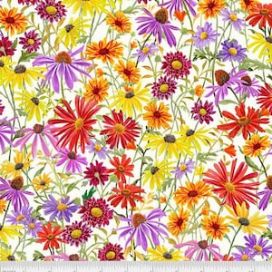 Song Birds - Floral - by Abraham Hunter for P & B Textiles - 100% Cotton Woven Fabric, Choose Your Cut