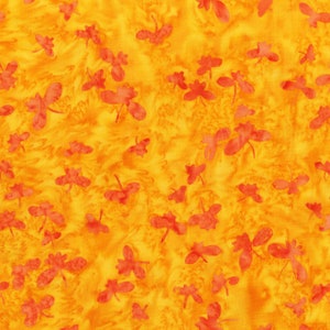 BATIK - Northern Blooms - Pattern # 2021Q-1 GOLDENROD - by Anthology - 100% Cotton - Choose Your Cut