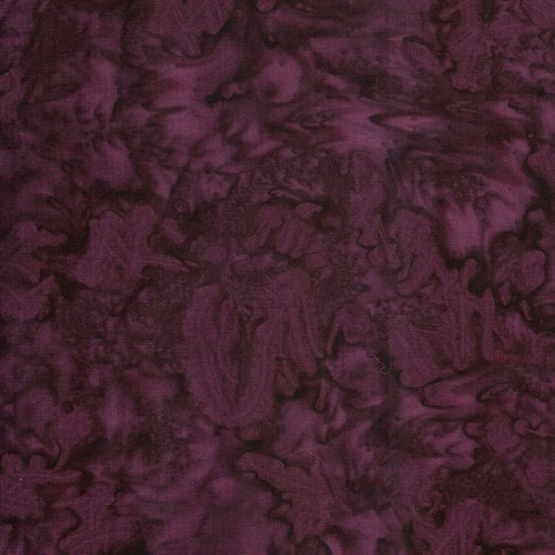 100% Cotton Batik fabric by the YARD: Fuchsia - Burgundy - Plum - Merlot