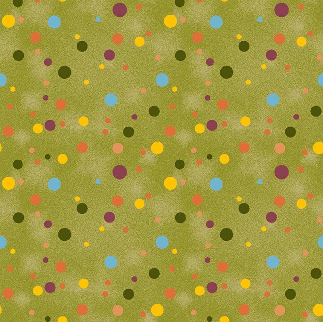 Paintbrush Studio UBUNTU Dots Olive 100 Cotton Woven Fabric Etsy