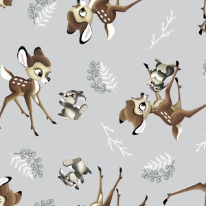 Disney - Disney Bambi Nursery - Bambi Thumper Toss - by Springs Creative - 100% Cotton Woven Fabric, Choose Your Cut