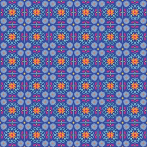 Dia de Muertos - Mosiac Tile - by Paintbrush Studio - 100% Cotton Woven Fabric - Choose Your Cut