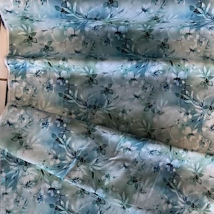 Blush Garden - #W5499-16 Sky - by Hoffman - 100% Cotton Woven Fabric - Choose Cut