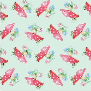 Fairy Garden Mushroom Toss - Pattern #6747-68 Multi - Tossed Mushrooms - by Studio e - 100% Cotton Woven Fabric