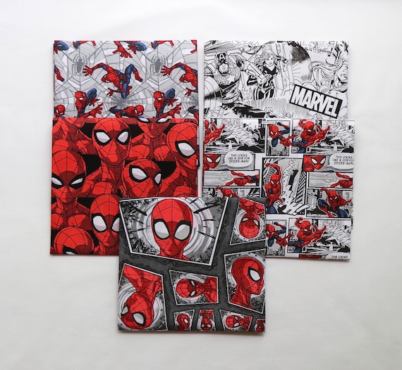 Springs Creative Marvel Avengers Spider-Man Comic Swirl Gray 100% Cotton  Fabric by The Yard 