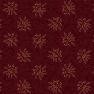 Scrap Happy - Lacey Design - Red - Pattern # GLA-2616-88 - Henry Glass Fabrics - 100% Cotton Woven Fabric - Choose Cut