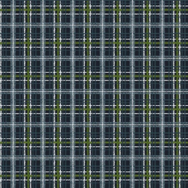 Navy and Green Plaid - Etsy