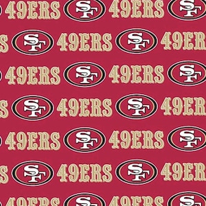 SAN FRANCISCO 49ERS, tela del equipo de la NFL con licencia, tejido 100 % algodón, elige tu corte