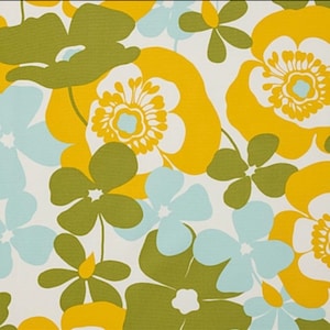 Sophia - HEAVY OXFORD Canvas - #H8046F Avocado/Yellow - by Alexander Henry - UPHOLSTERY Fabric