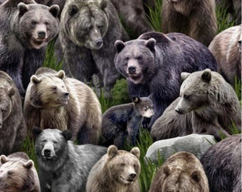 CUSTOM BOXER SHORTS, Made to Order - Bären - Geschenk für Jäger - Wählen Sie Größe und Muster (für Mann, Frau, Junge oder Mädchen)