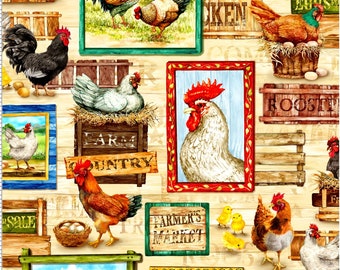 Lay an Egg - Master Patch - #59-5751 - by Oasis Fabrics - 100% katoengeweven stof - kies je snit