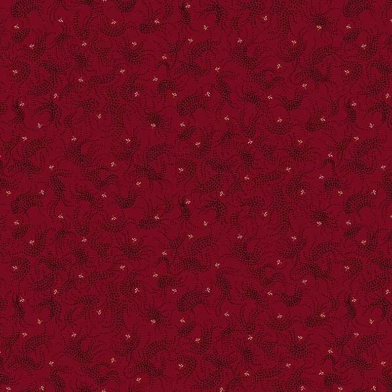 Gratitude /& Grace Henry Glass Fabrics Choose Cut Red Pattern # GLA-9412-88 Dotted Bramble 100/% Cotton Woven Fabric