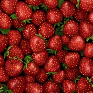 Farmer John&#39;s Garden Party - Pattern # 120-13271 Strawberries  - by Paintbrush Studio - 100% Cotton Woven - Choose Your Cut