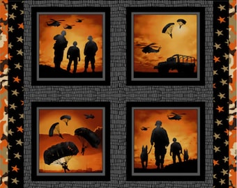 Defenders of Freiheit - Panel mit 4 Blöcken - #11210871 - von Paintbrush Studio - 100% Baumwollgewebestoff - 90cm x 111cm