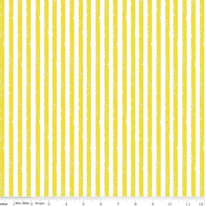 Crayola ™ 1/4 Zoll Streifen - Zitronengelb - #C685-LITTLELEMON - von Riley Blake - 100% Baumwolle gewebter Stoff - wählen Sie Ihren Schnitt