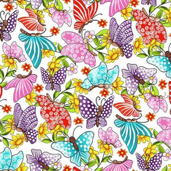 Quilting Cotton Butterfly Fabric Etsy